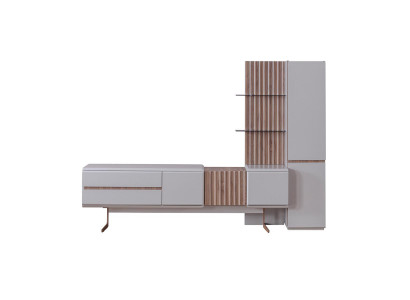 Exclusive living room set, 2-piece, TV stand, cabinet, shelf, shelves, furniture